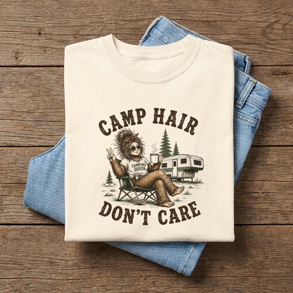 Camp Hair Don’t Care Camping T-Shirt
